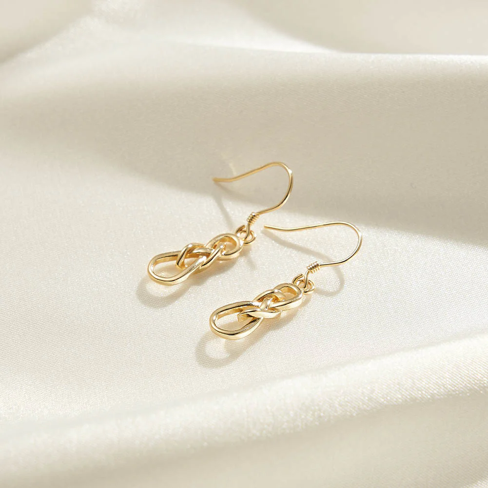 CELTIC KNOT DANGLE EARRING IN STERLING SILVER - Image 3