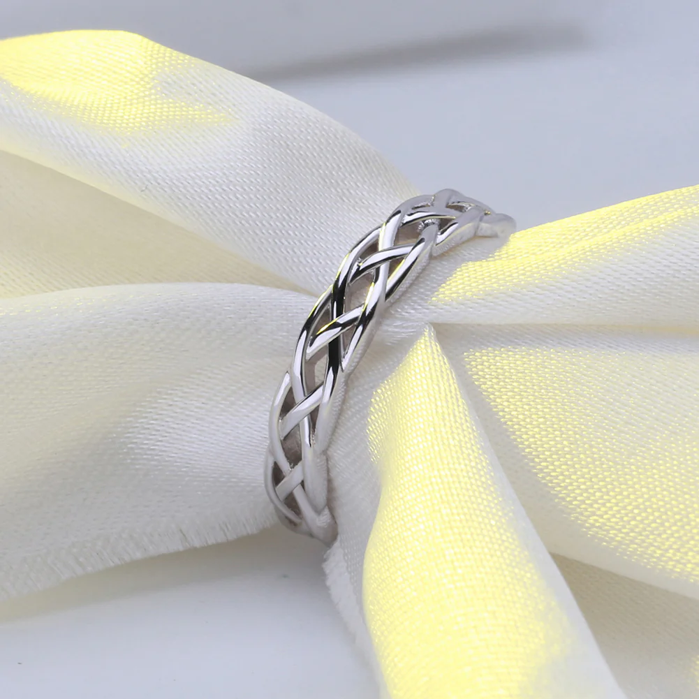 CELTIC KNOT ETERNITY BAND IN STERLING SILVER - Image 3