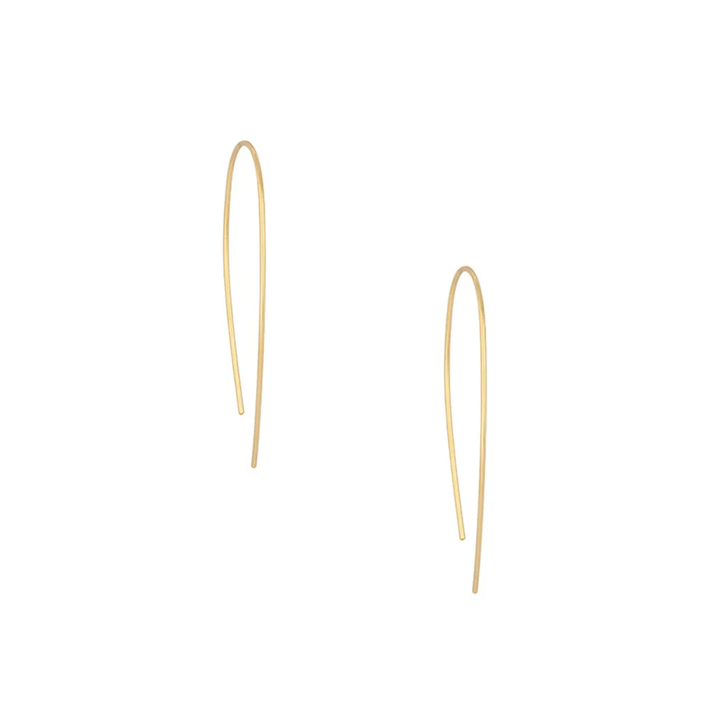 CLASSIC CURVED HOOK EARRINGS IN STERLING SILVER - Image 5