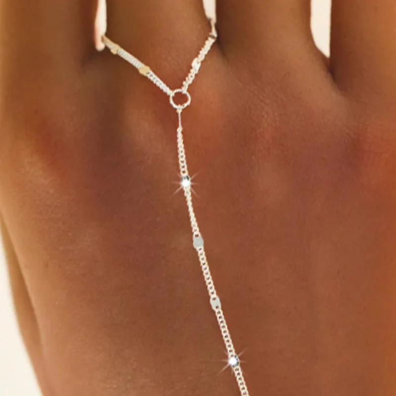 CLASSIC HAND CHAIN BRACELET IN STERLING SILVER - Image 2
