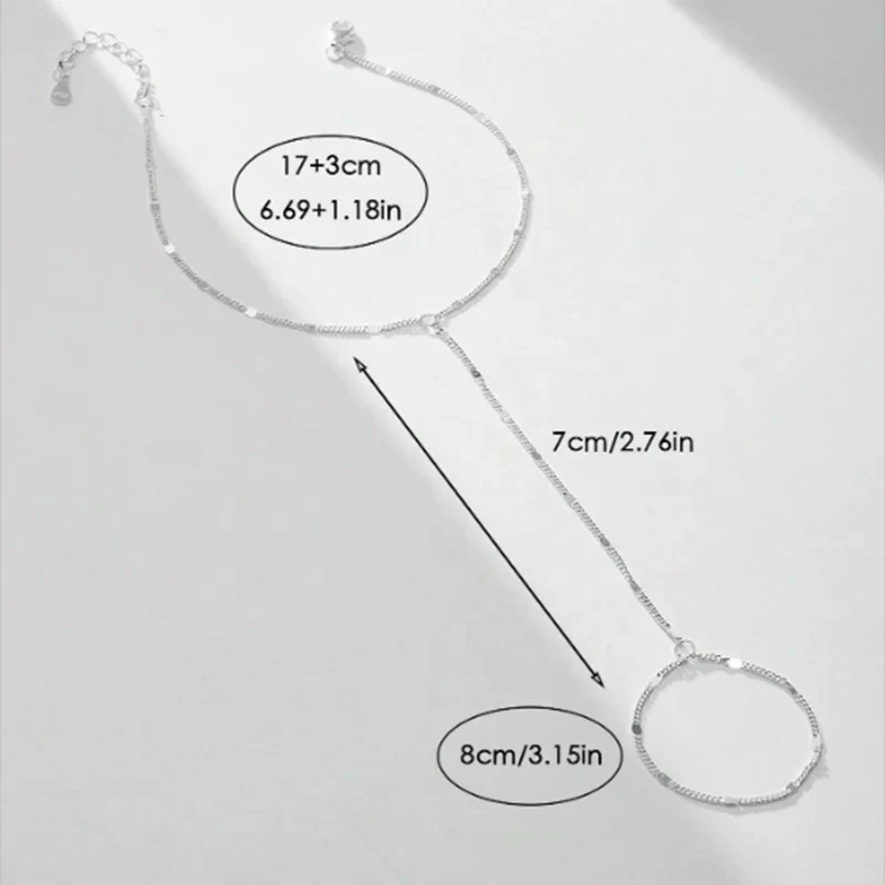 CLASSIC HAND CHAIN BRACELET IN STERLING SILVER - Image 6