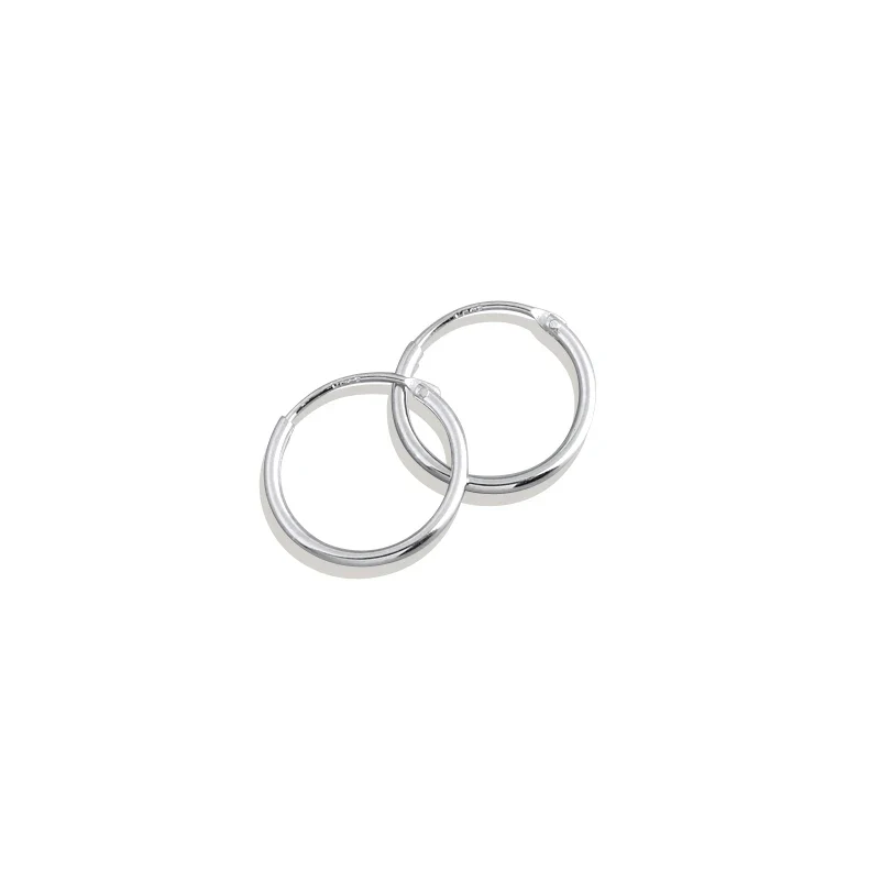 CLASSIC HOOP EARRING IN STERLING SILVER - Image 7
