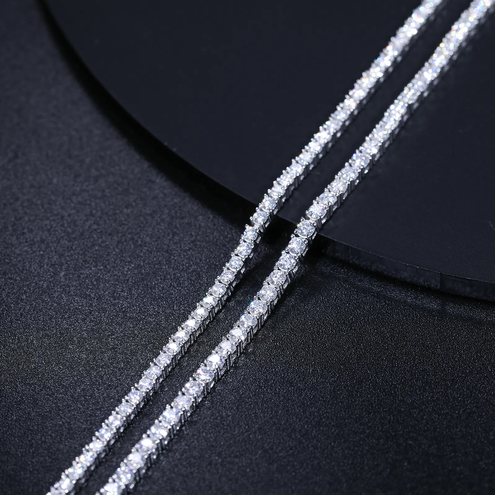 CLASSIC MOISSANITE DIAMOND TENNIS BRACELET IN STERLING SILVER - Image 3