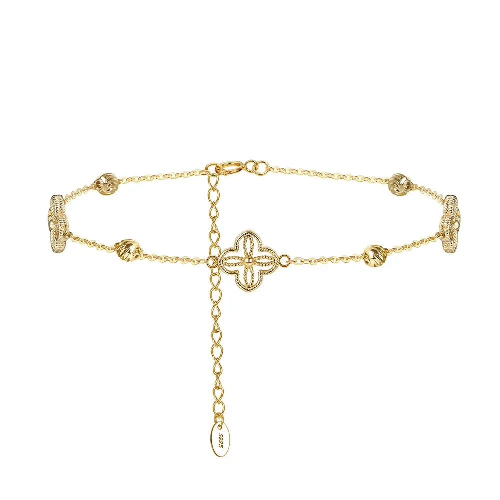 CLOVER CHARM CHAIN BRACELET IN STERLING SILVER - Image 3