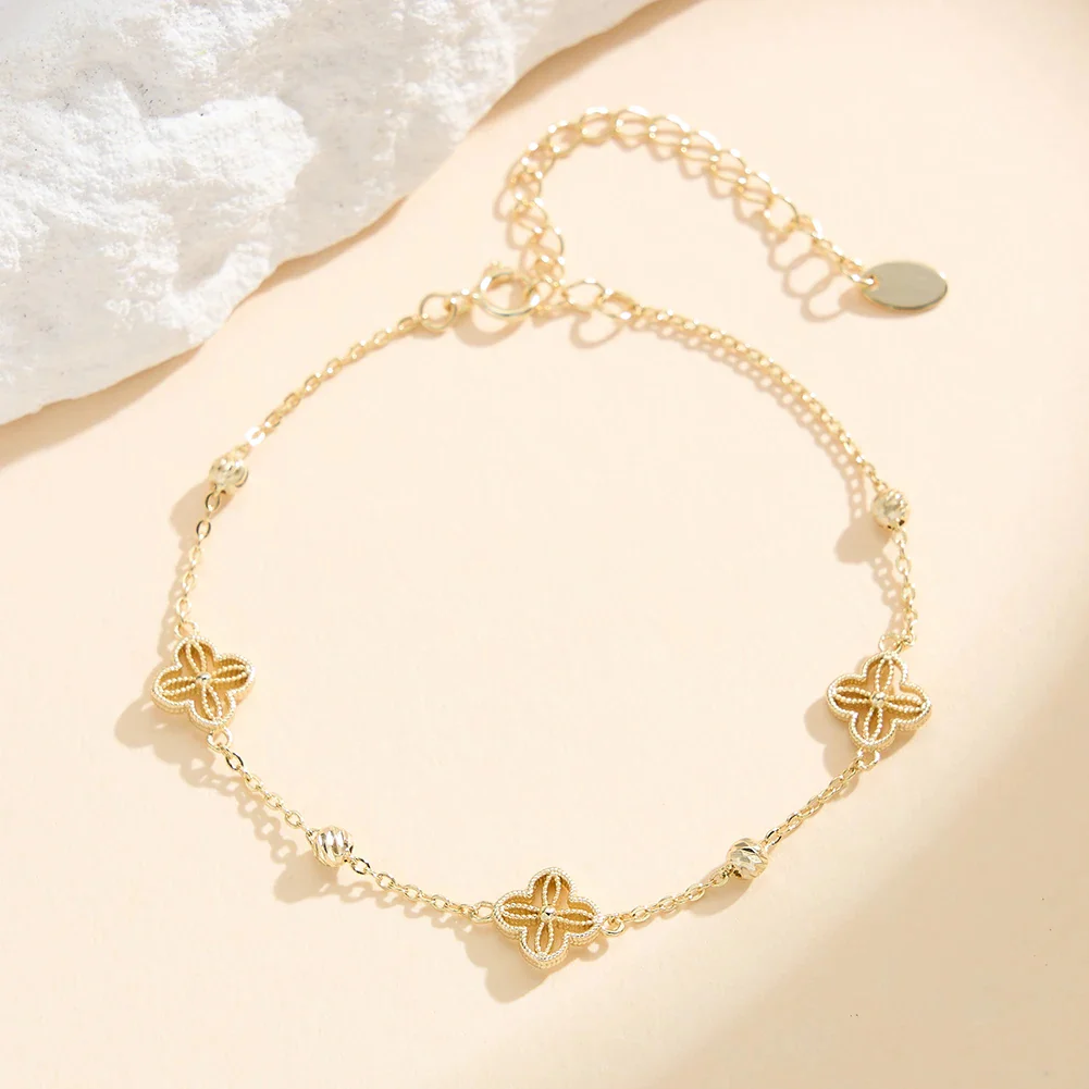 CLOVER CHARM CHAIN BRACELET IN STERLING SILVER - Image 4