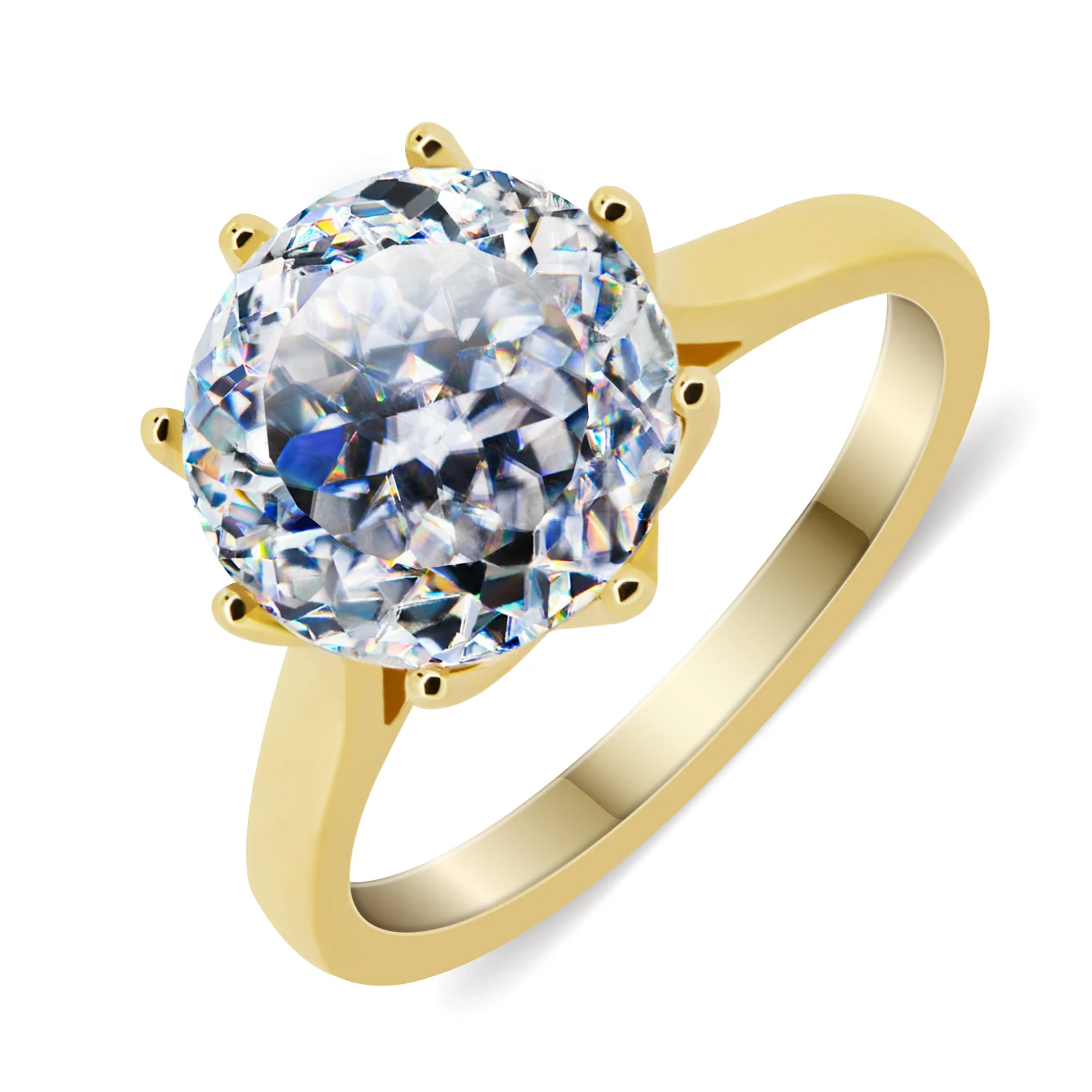 COLORED MOISSANITE ENGAGEMENT RINGS IN SOLID GOLD - Image 6