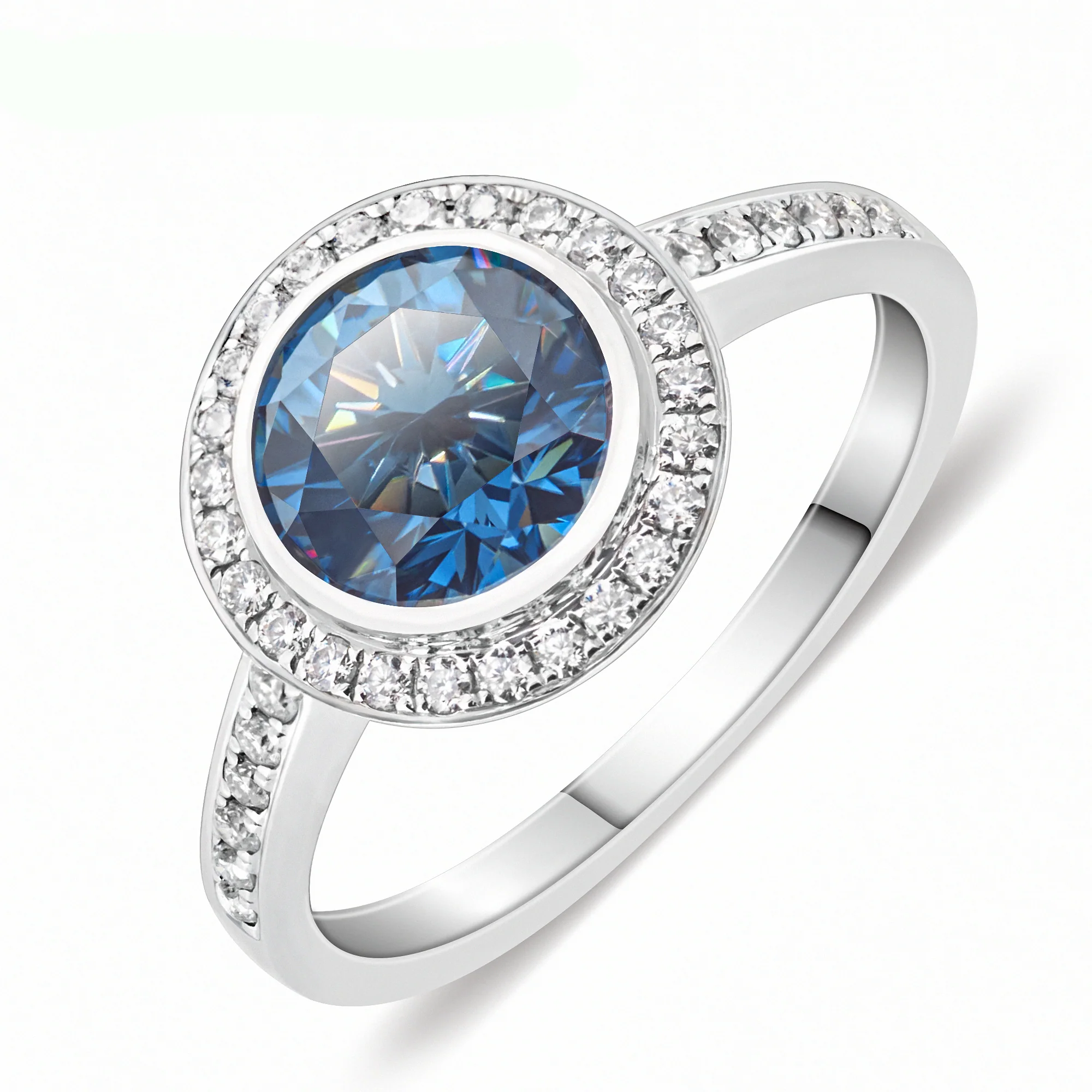 COLORED MOISSANITE ENGAGEMENT RINGS IN SOLID GOLD - Image 8