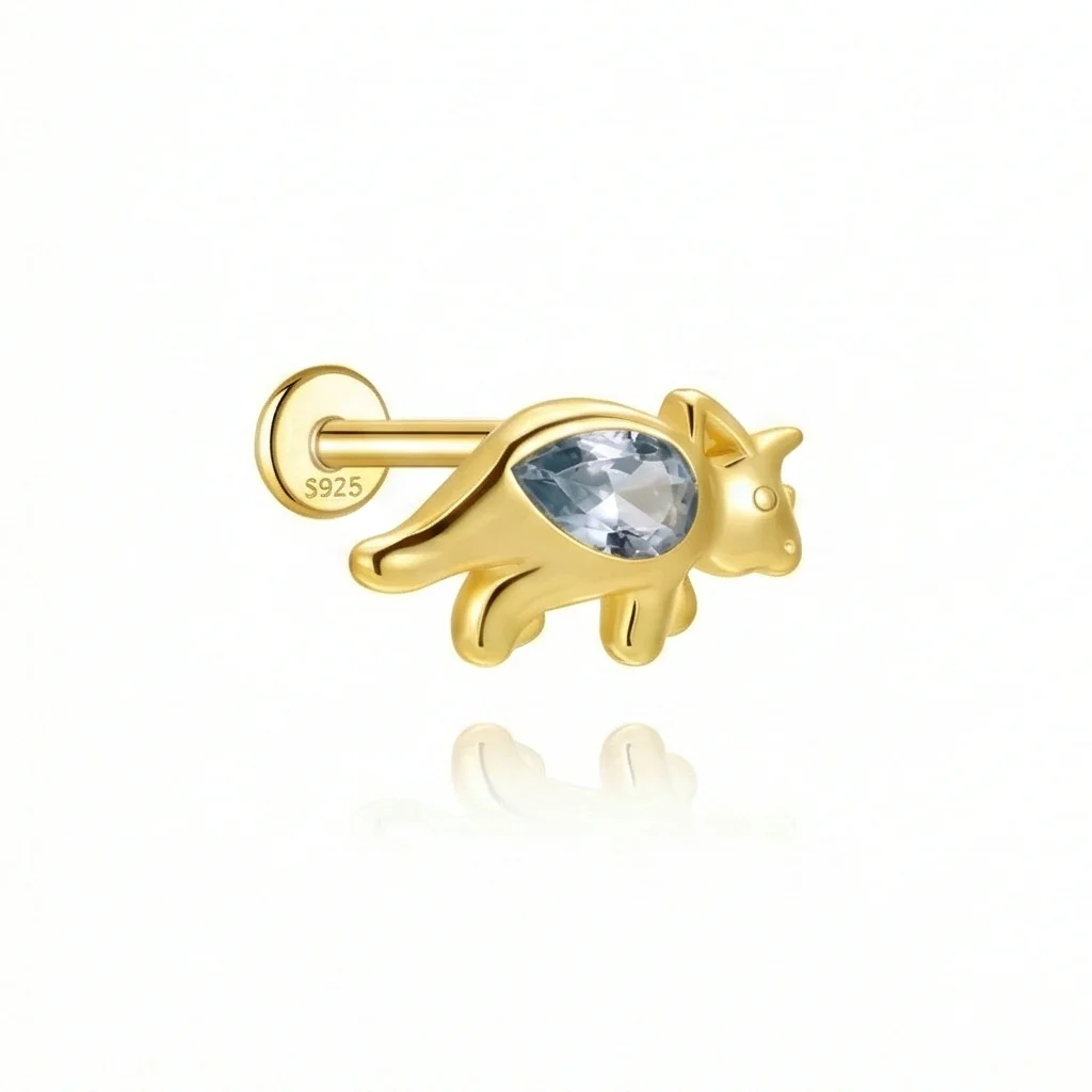 COLORFUL CARTILAGE PIERCING IN STERLING SILVER - Image 11