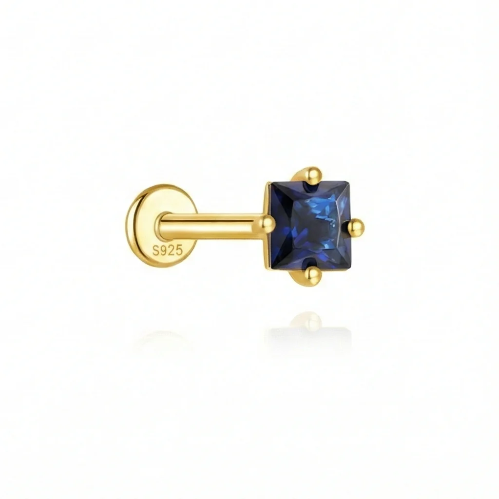 COLORFUL CARTILAGE PIERCING IN STERLING SILVER - Image 16