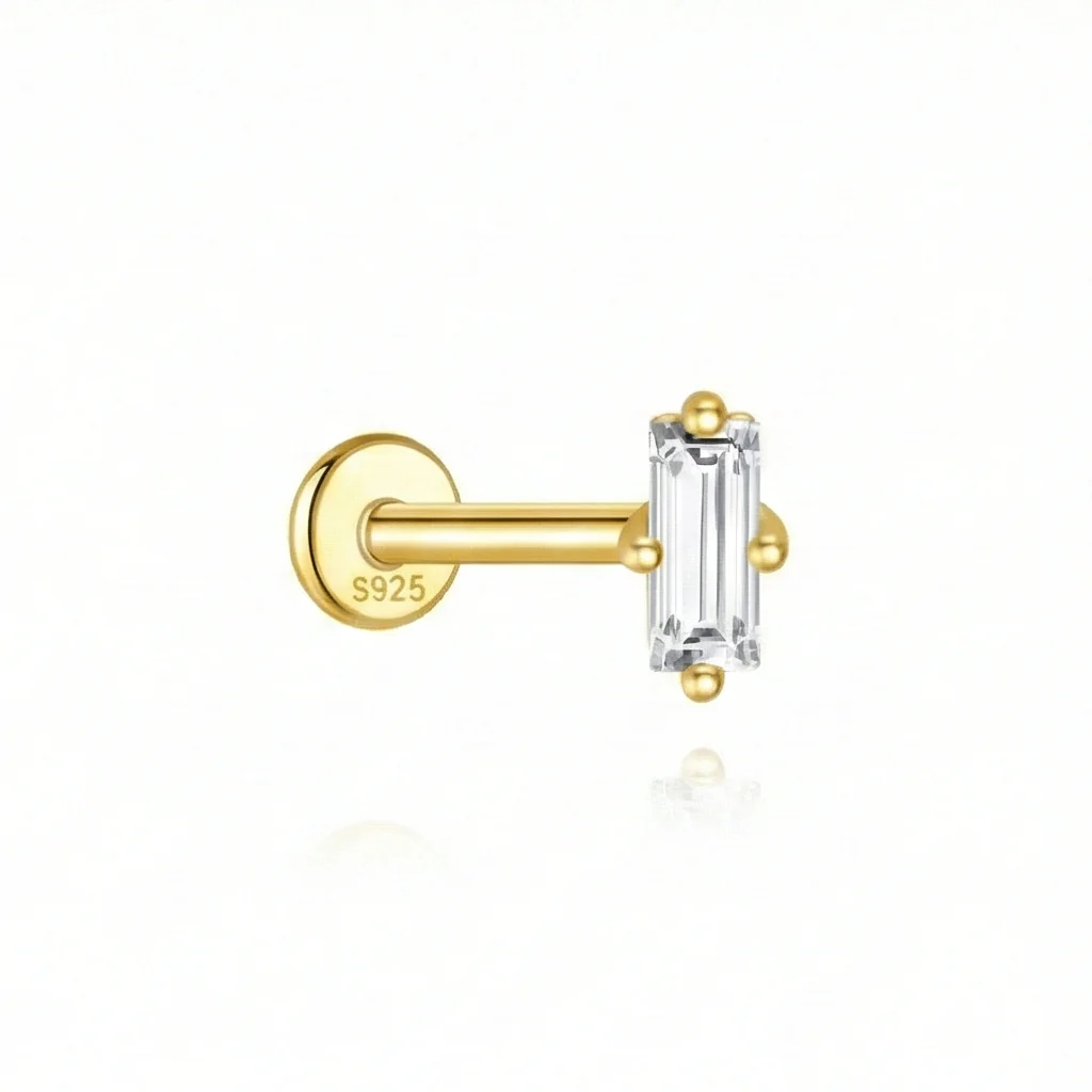 COLORFUL CARTILAGE PIERCING IN STERLING SILVER - Image 4