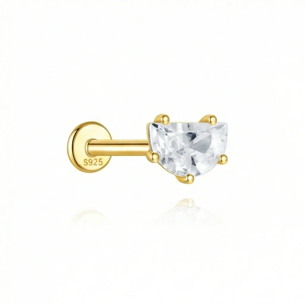 COLORFUL CARTILAGE PIERCING IN STERLING SILVER - Image 5