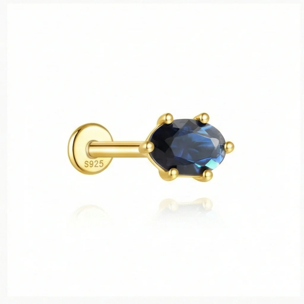 COLORFUL CARTILAGE PIERCING IN STERLING SILVER - Image 7
