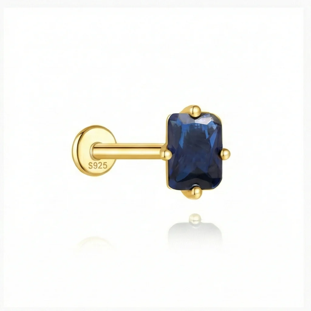 COLORFUL CARTILAGE PIERCING IN STERLING SILVER - Image 8