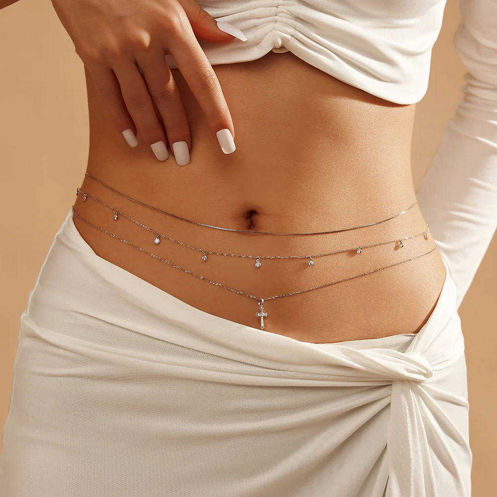 CROSS WAIST CHAIN IN STERLING SILVER - Image 3