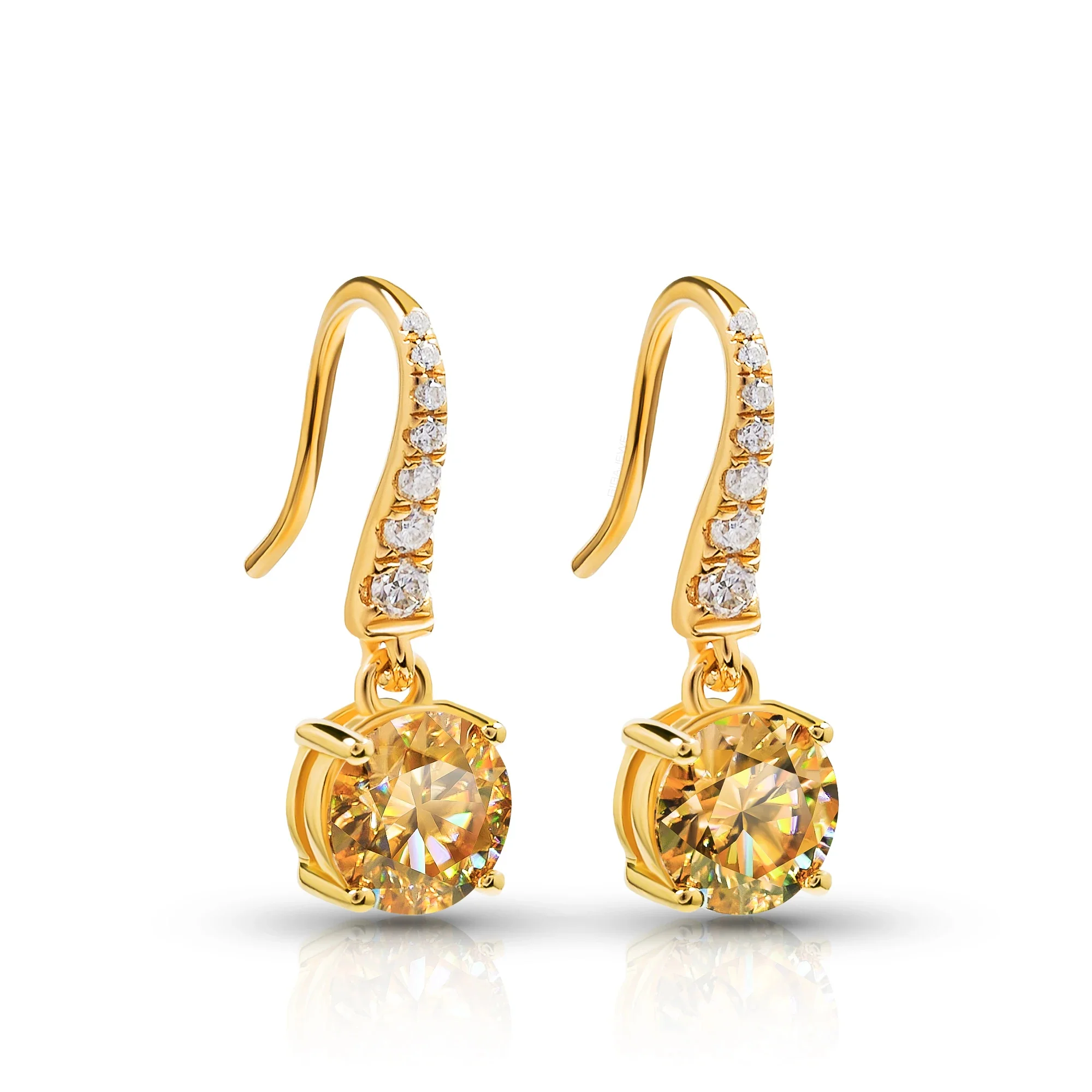 DAINTY MOISSANITE HOOK DROPS EARRINGS IN STERLING SILVER - Image 5