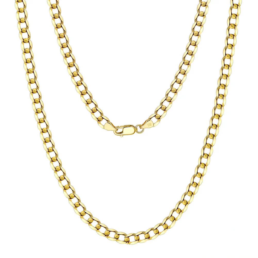 DIAMOND CUT CUBAN LINK CURB CHAIN IN STERLING SILVER - Image 5
