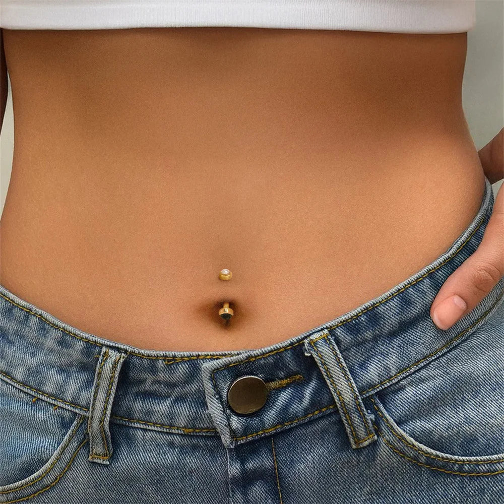 DOUBLE MOUNT CURVED BARBELL BODY PIERCINGS IN STERLING SILVER - Image 3