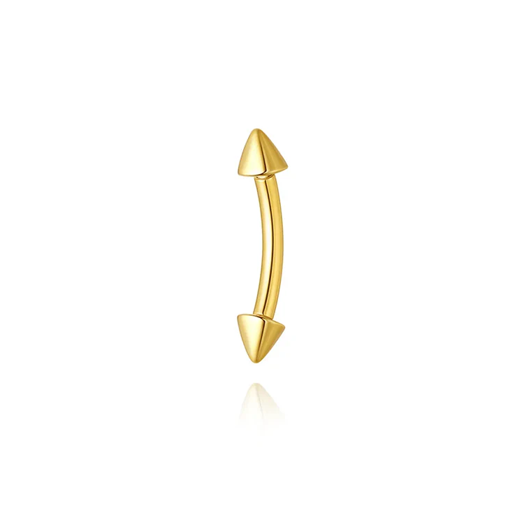 DOUBLE MOUNT CURVED BARBELL BODY PIERCINGS IN STERLING SILVER - Image 5