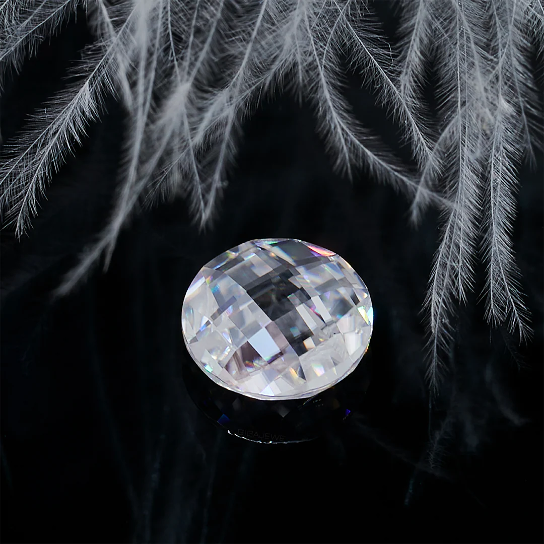 DOUBLE SIDED ROUND ROSE CUT MOISSANITE LOOSE DAIMOND - Image 3
