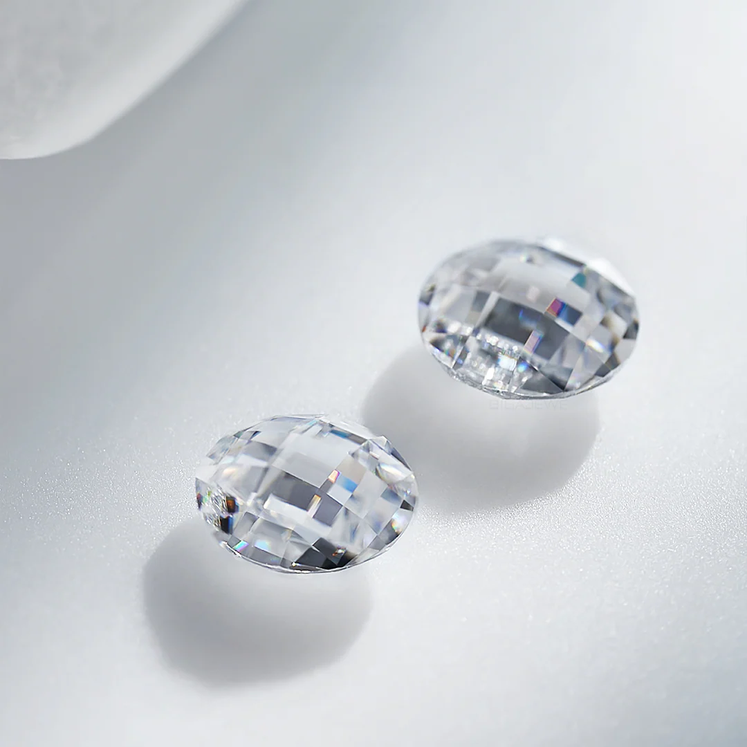 DOUBLE SIDED ROUND ROSE CUT MOISSANITE LOOSE DAIMOND - Image 4