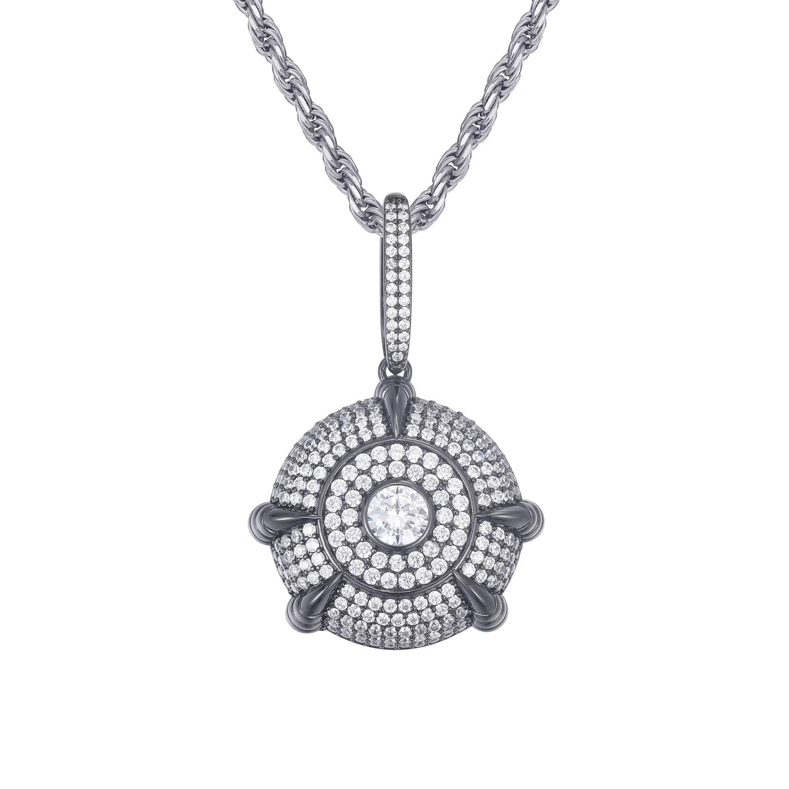 DRAGON CLAW MOISSANITE DIAMOND PENDANT IN STERLING SILVER - Image 6