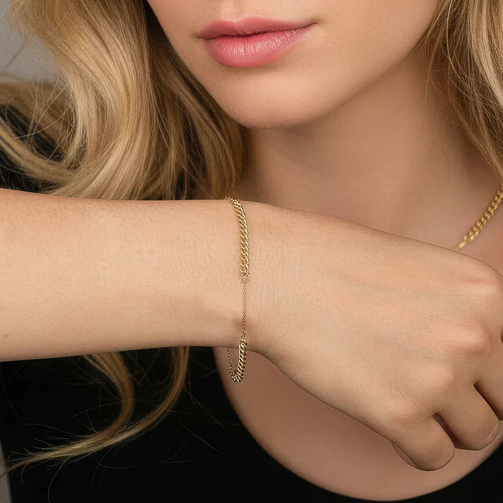 DUO CHAIN BRACELET IN STERLING SILVER - Image 4