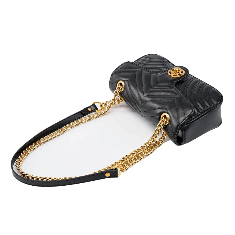 ELARA GOLD LINK CROSSBODY BAG - Image 3