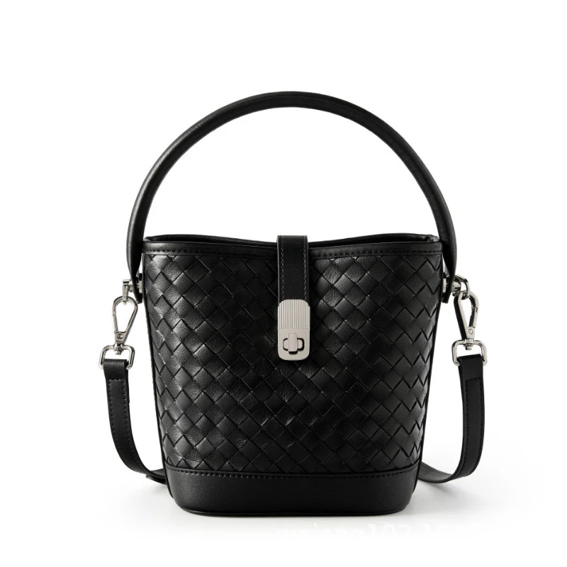 ELARA WOVEN BUCKET HANDBAG - Image 3