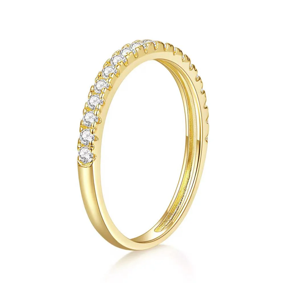 ELEGANT MOISSANITE BAND RING IN STERLING SILVER - Image 4