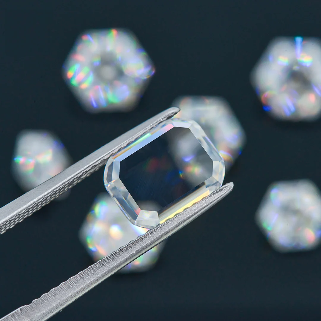 EMERALD SHAPE PORTRAIT CUT MOISSANITE LOOSE DIAMOND - Image 4