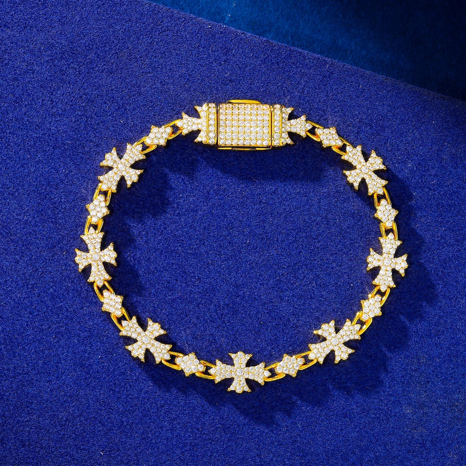 ETERNAL CROSS MOISSANITE BRACELET IN STERLING SILVER - Image 2