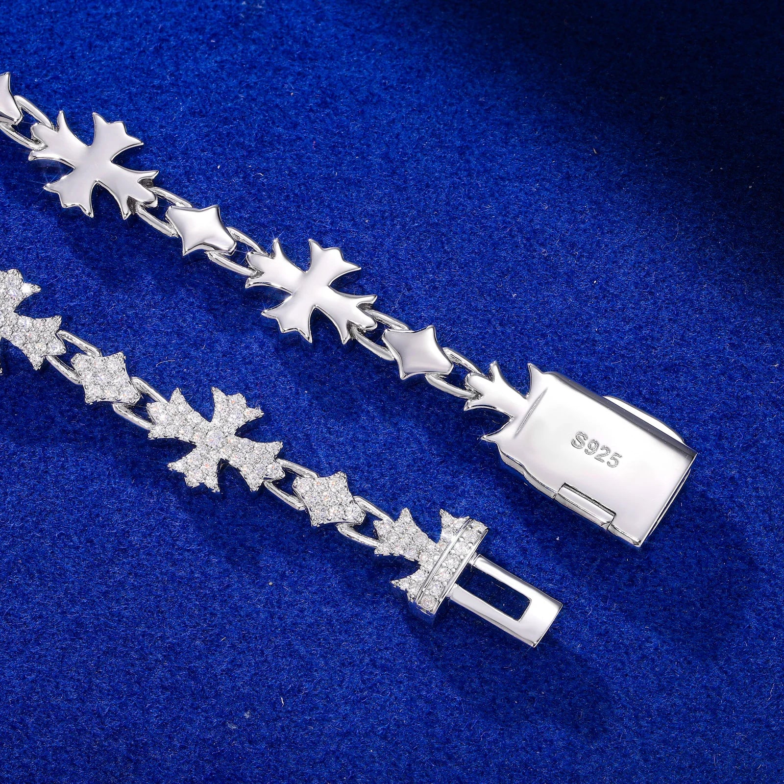 ETERNAL CROSS MOISSANITE BRACELET IN STERLING SILVER - Image 4