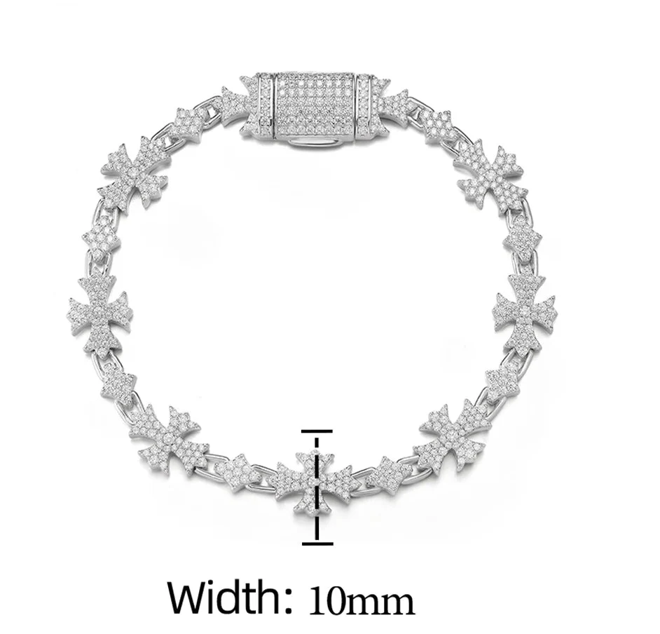 ETERNAL CROSS MOISSANITE BRACELET IN STERLING SILVER - Image 7