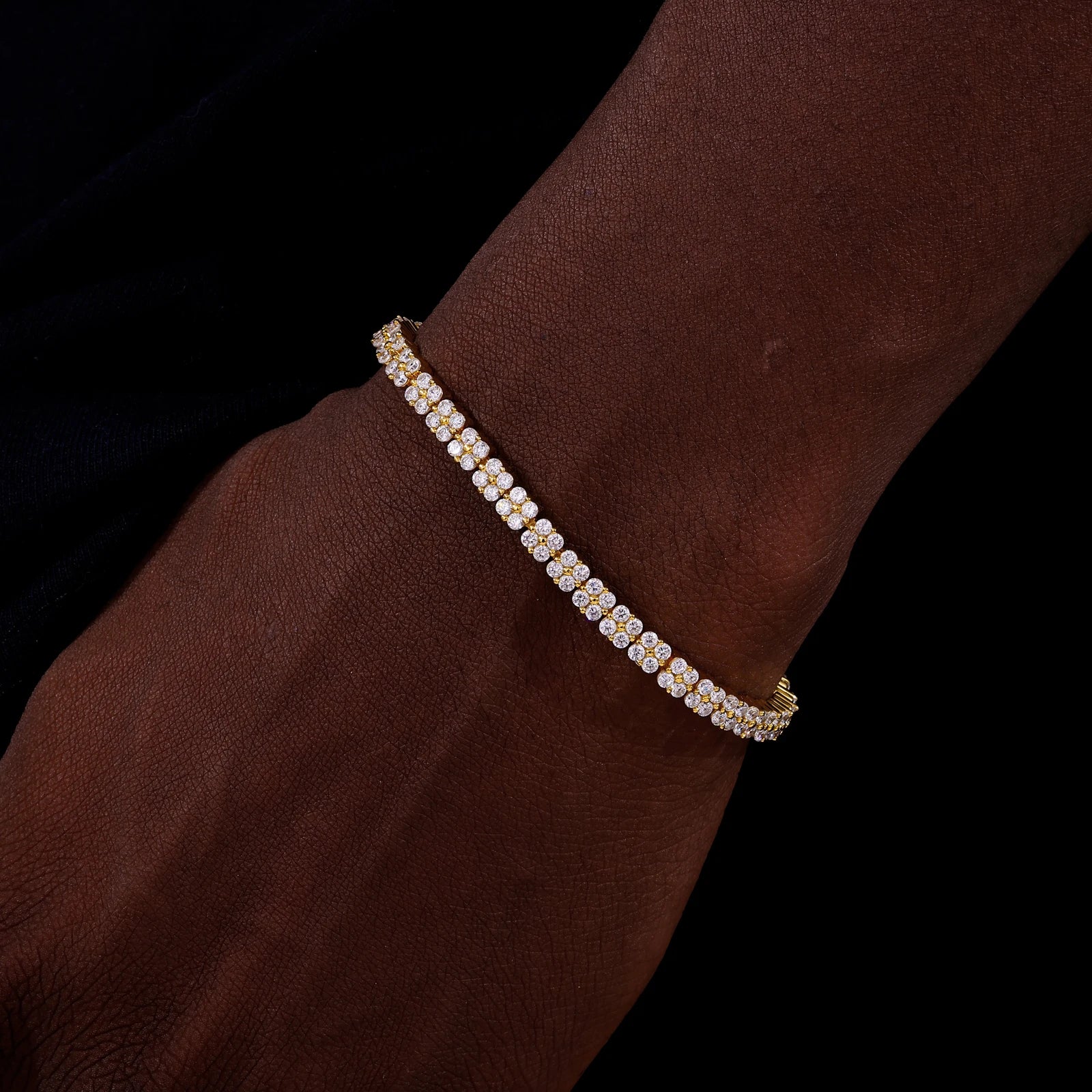 ETERNAL DOUBLE LAYERED MOISSANITE TENNIS BRACELET IN STERLING SILVER - Image 4