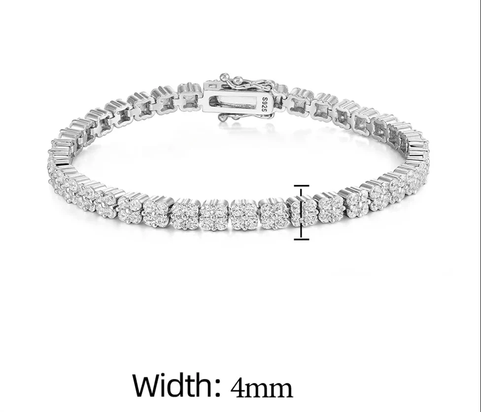 ETERNAL DOUBLE LAYERED MOISSANITE TENNIS BRACELET IN STERLING SILVER - Image 7
