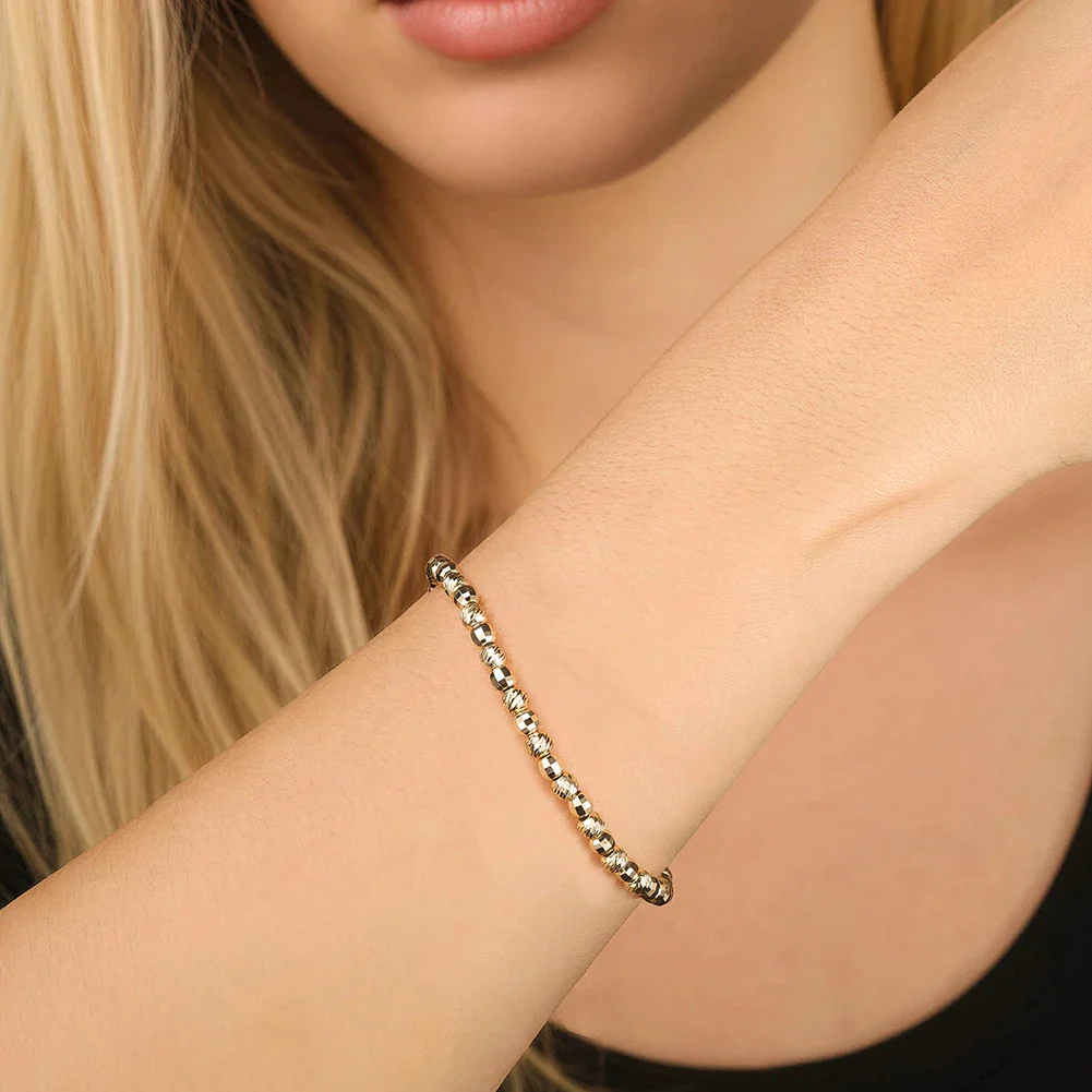 FACET BEAD BRACELET IN STERLING SILVER - Image 4