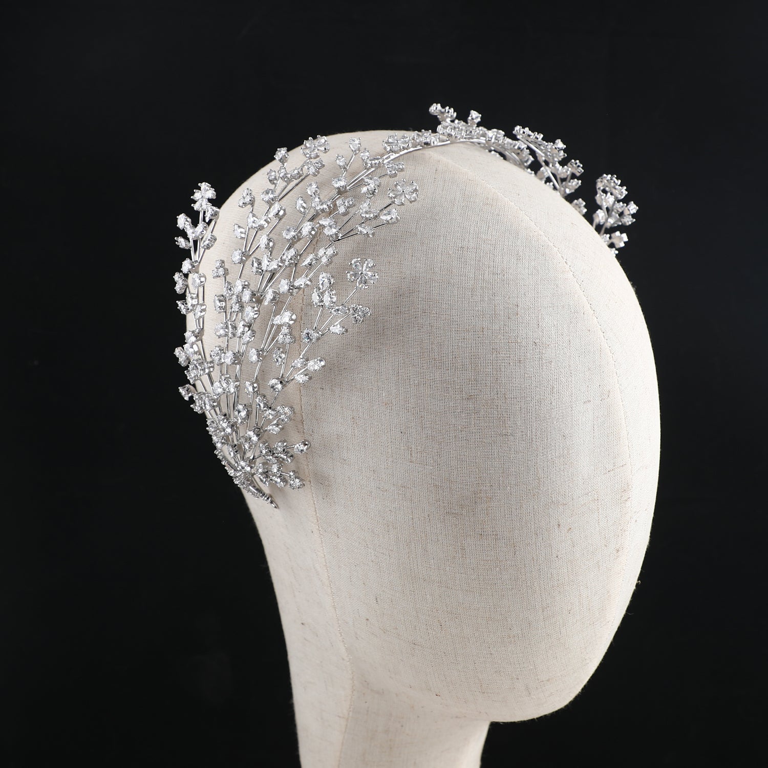 FLORAL BRIDAL BEAUTY TIARA - Image 4