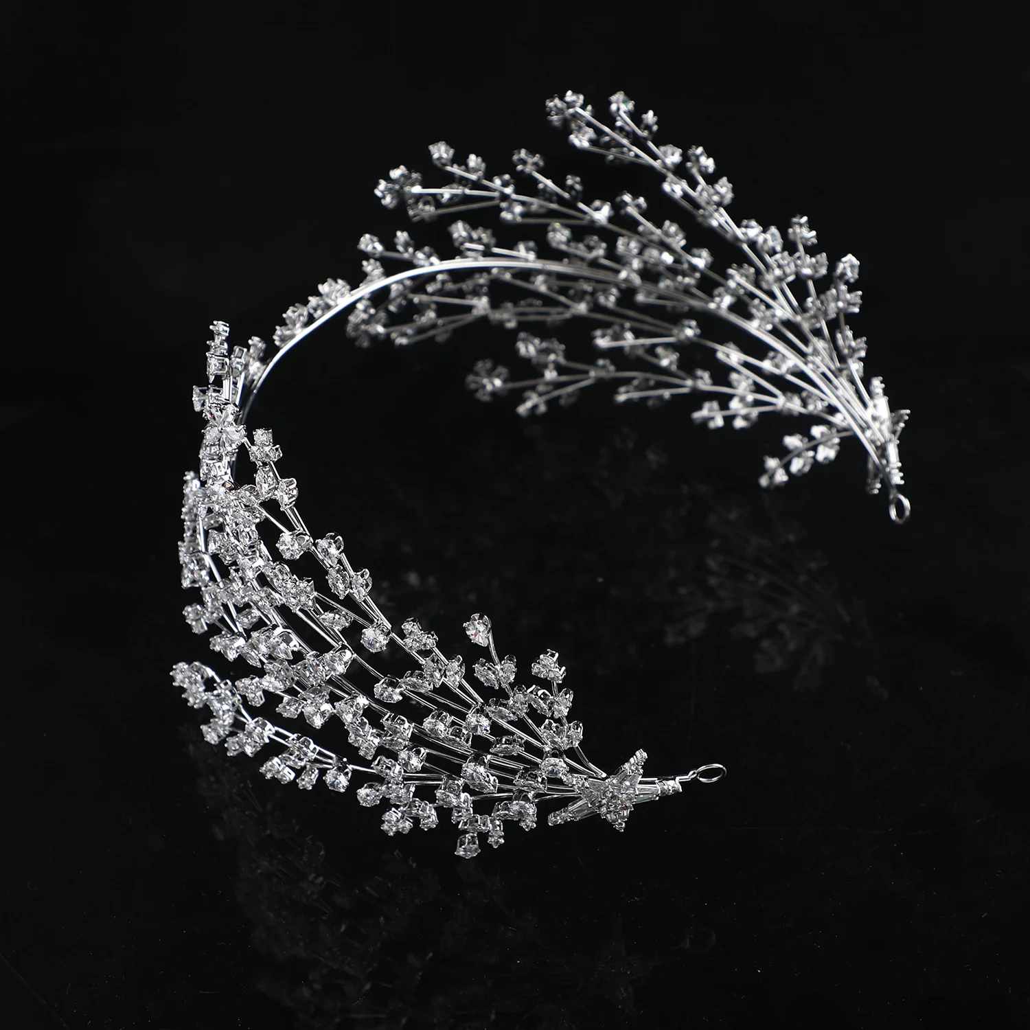 FLORAL BRIDAL BEAUTY TIARA - Image 6