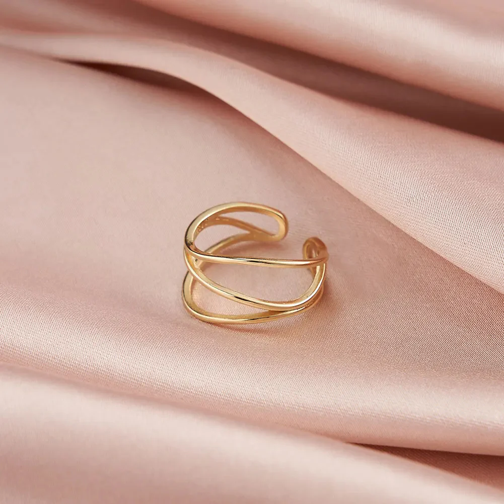FLOWLINE WRAP OPEN RING IN STERLING SILVER - Image 4