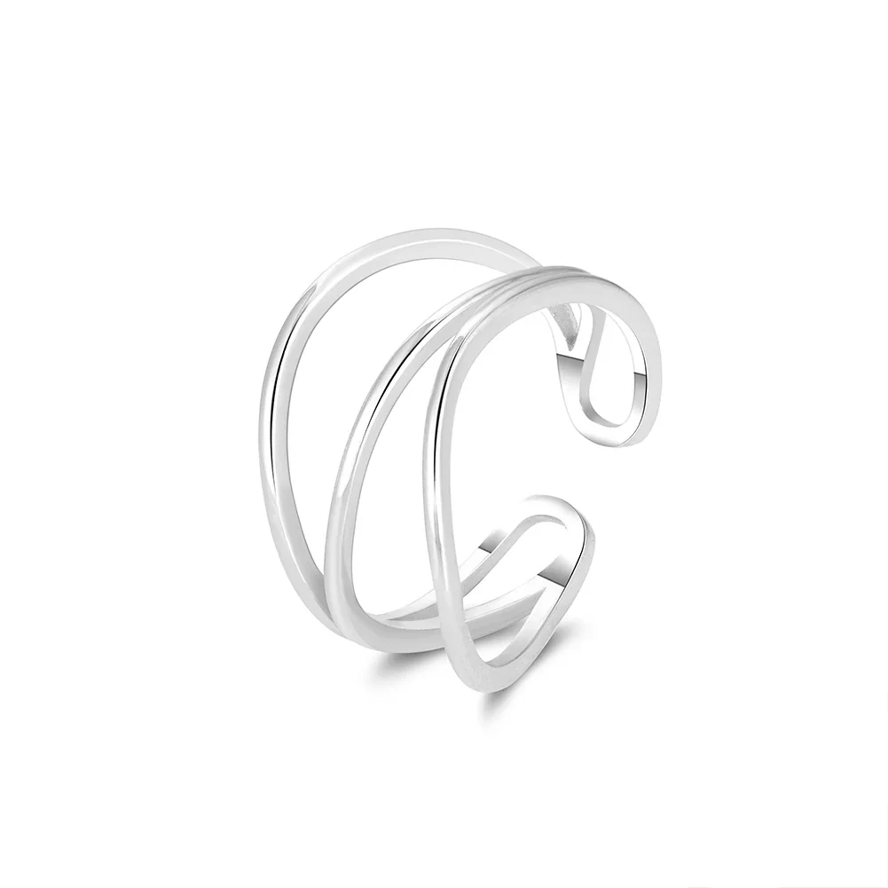 FLOWLINE WRAP OPEN RING IN STERLING SILVER - Image 5