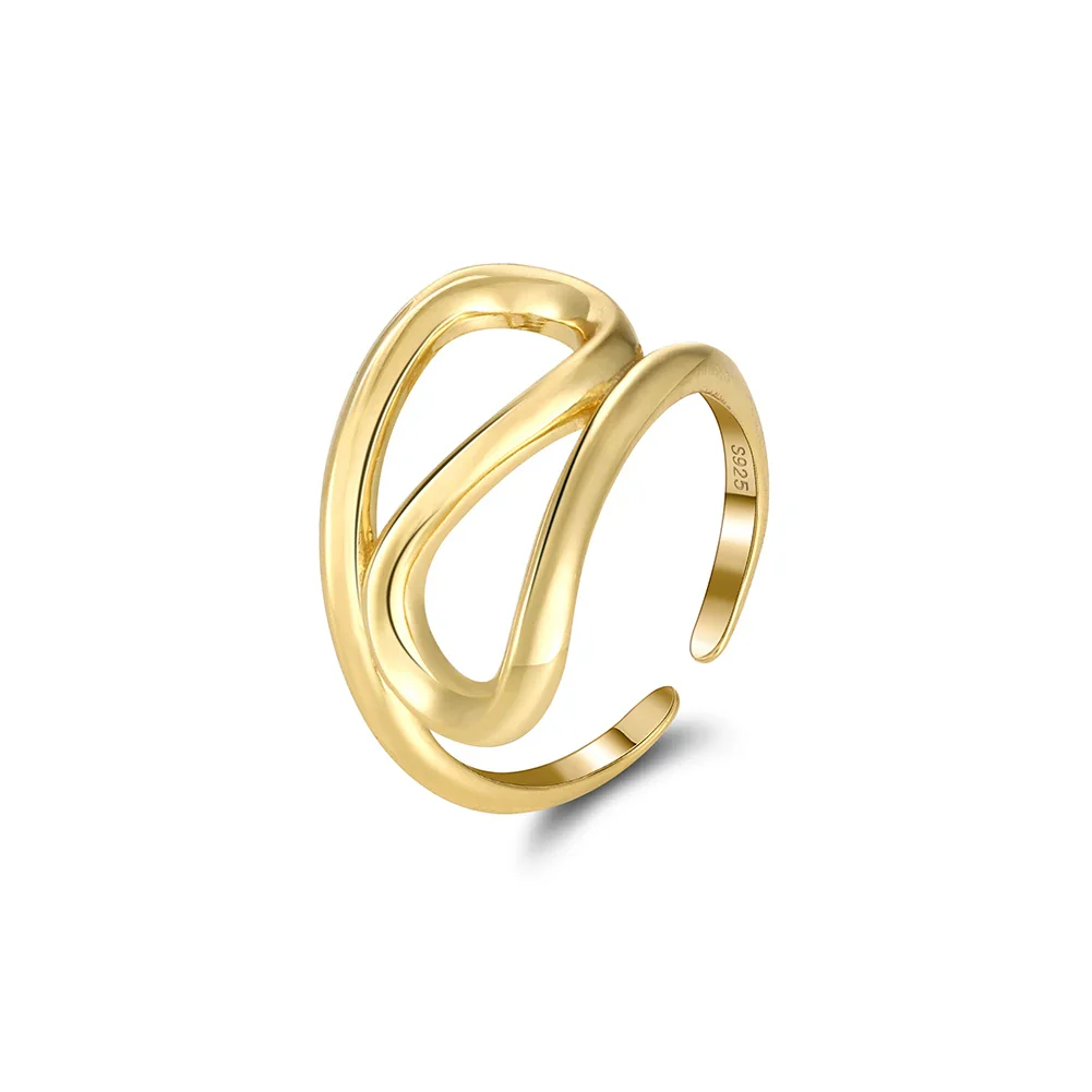FLUID LOOP OPEN RING IN STERLING SILVER - Image 2