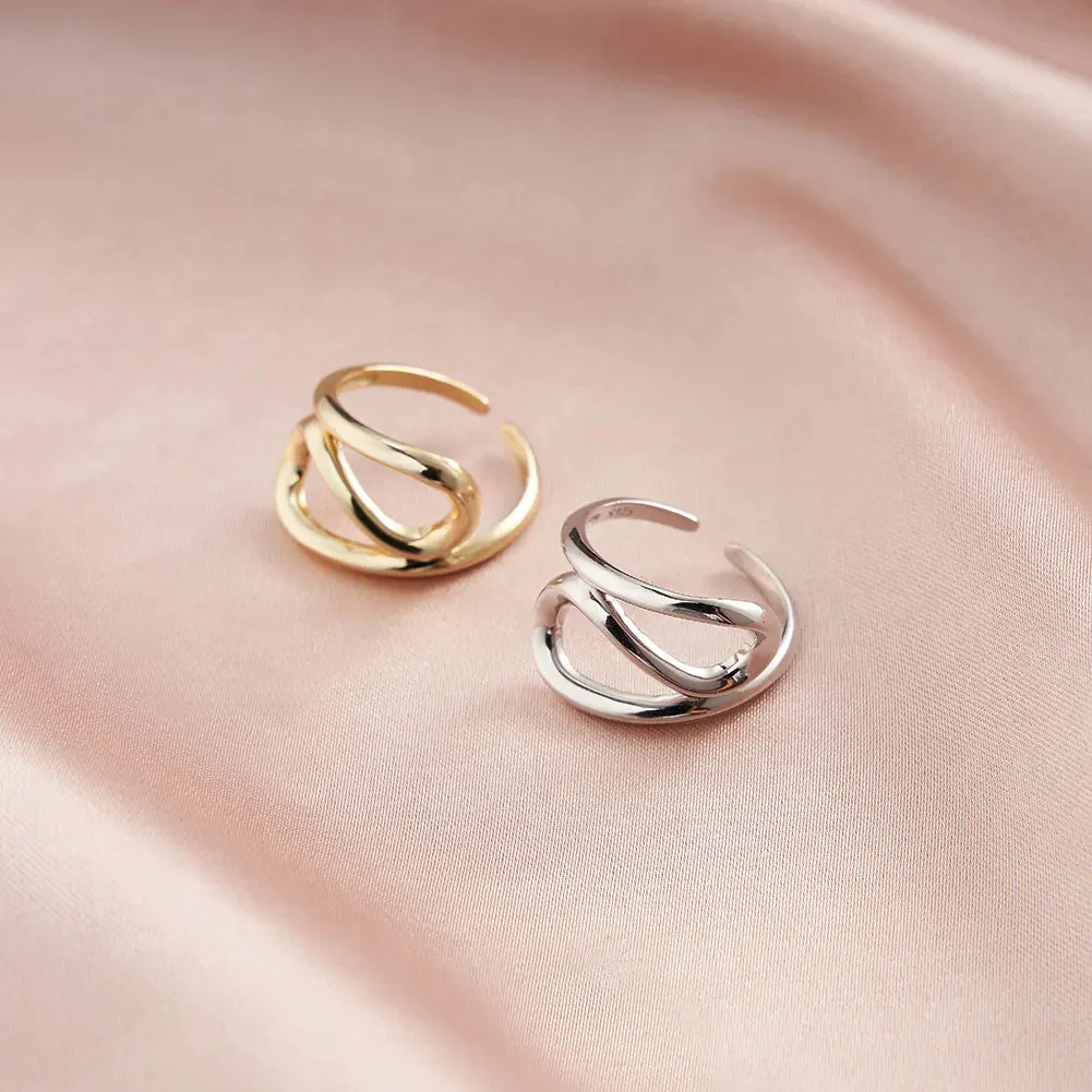 FLUID LOOP OPEN RING IN STERLING SILVER - Image 3