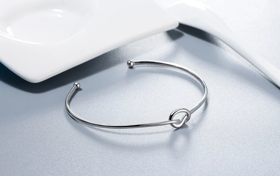 FOREVER KNOT CUFF BRACELET IN STERLING SILVER - Image 3