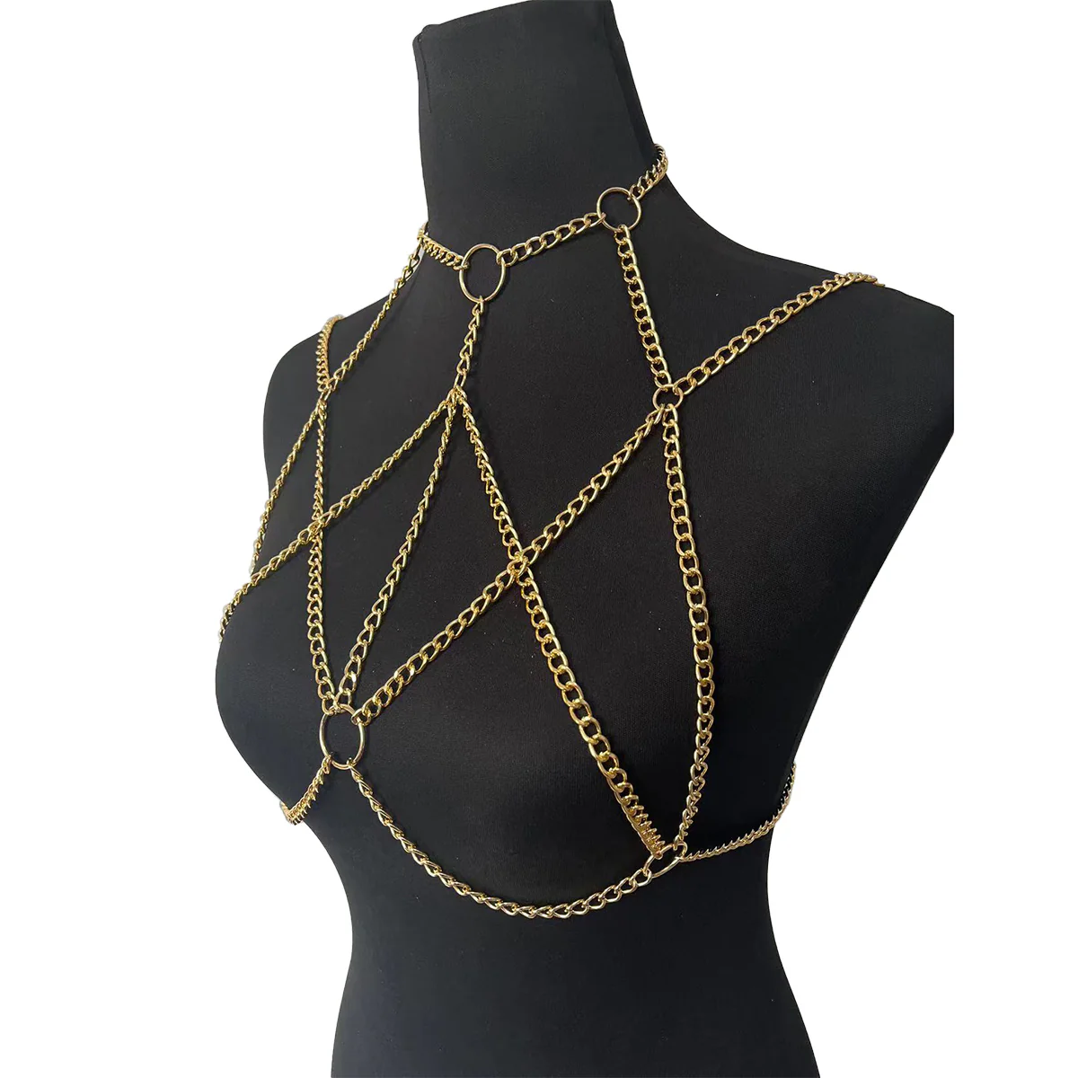 GEOMETRIC RING BODY CHAIN BRALETTE - Image 3
