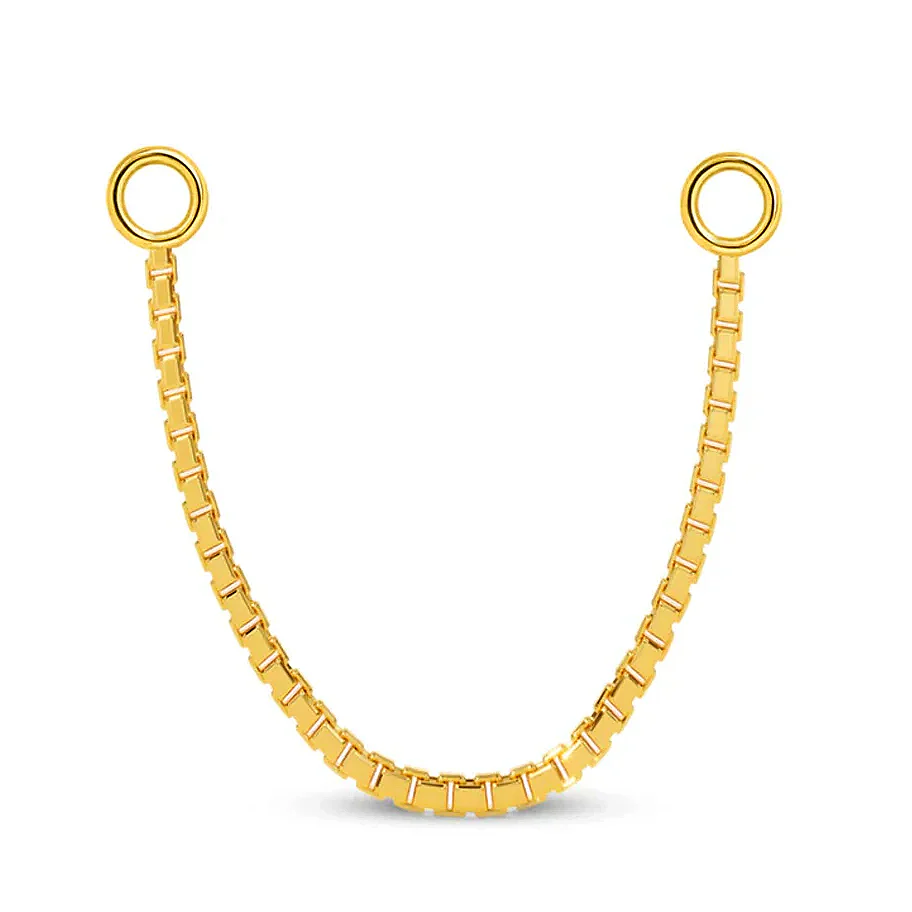 EAR PIERCING CHAIN IN SOLID GOLD - Image 9