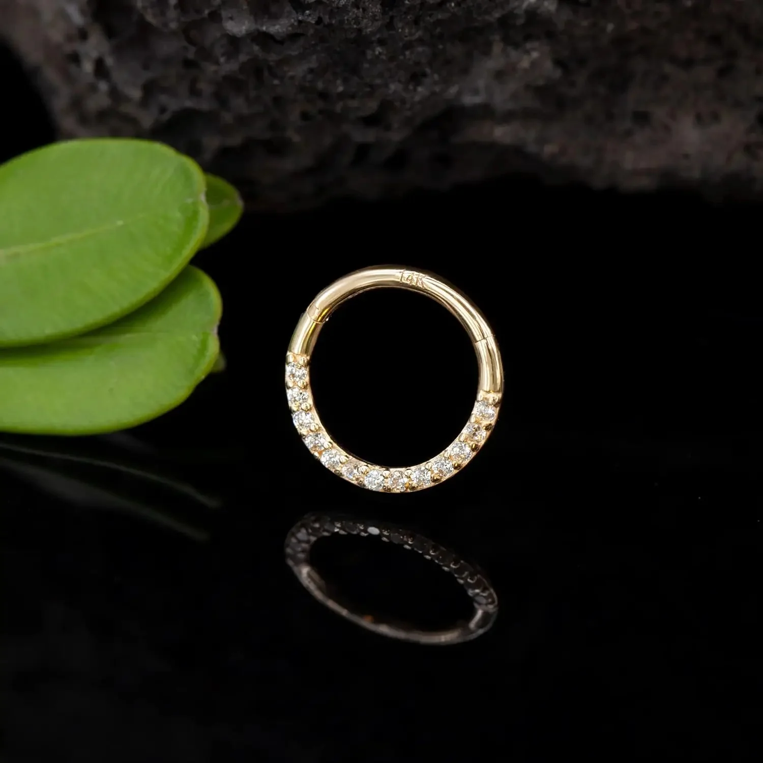 HOOP RING PIERCING IN SOLID GOLD - Image 3