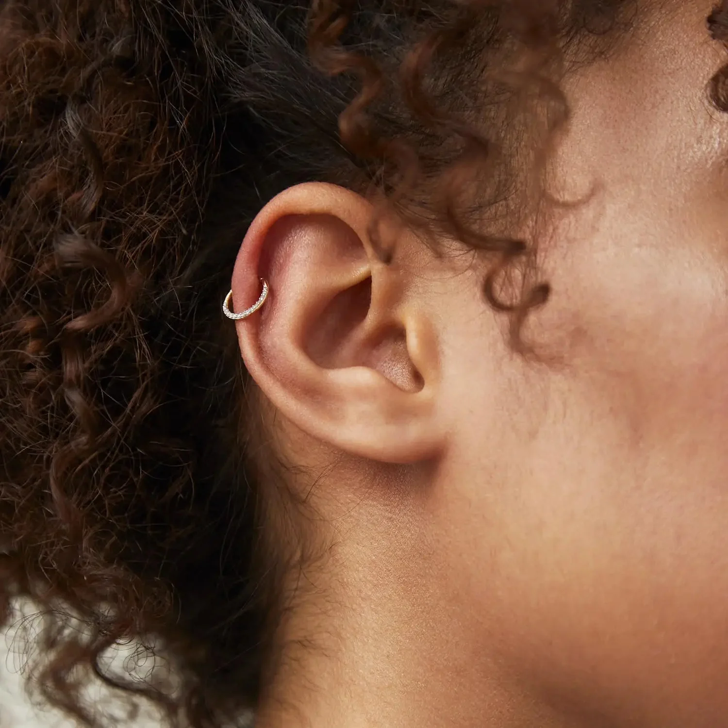 HOOP RING PIERCING IN SOLID GOLD - Image 4