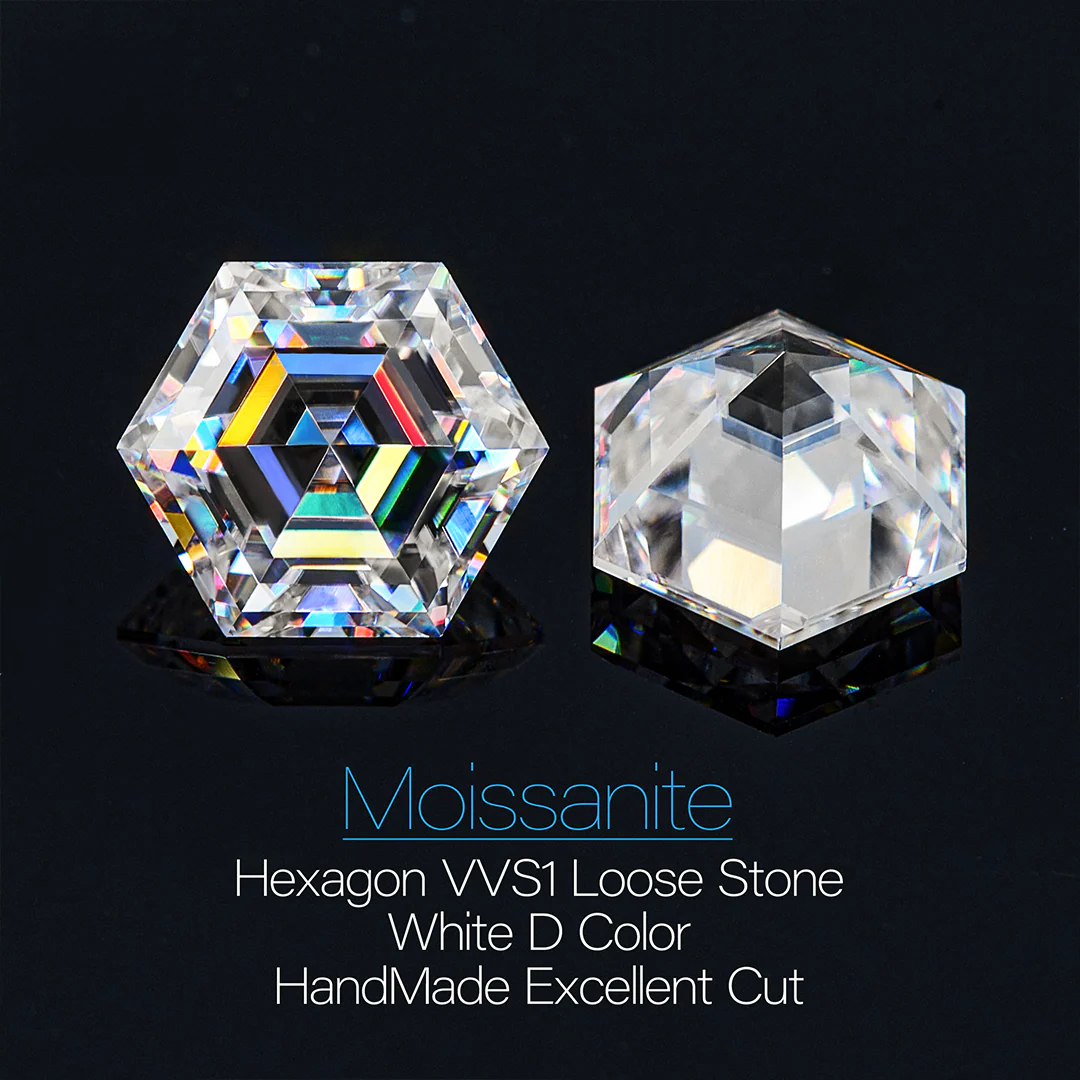 HEXAGON CUT MOISSANITE LOOSE DIAMOND - Image 3