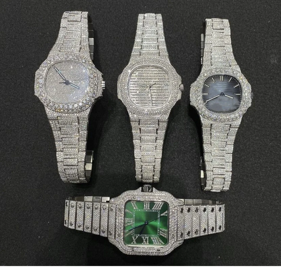 ICED OUT HIP HOP MOISSANITE DIAMOND WATCHES - Image 3