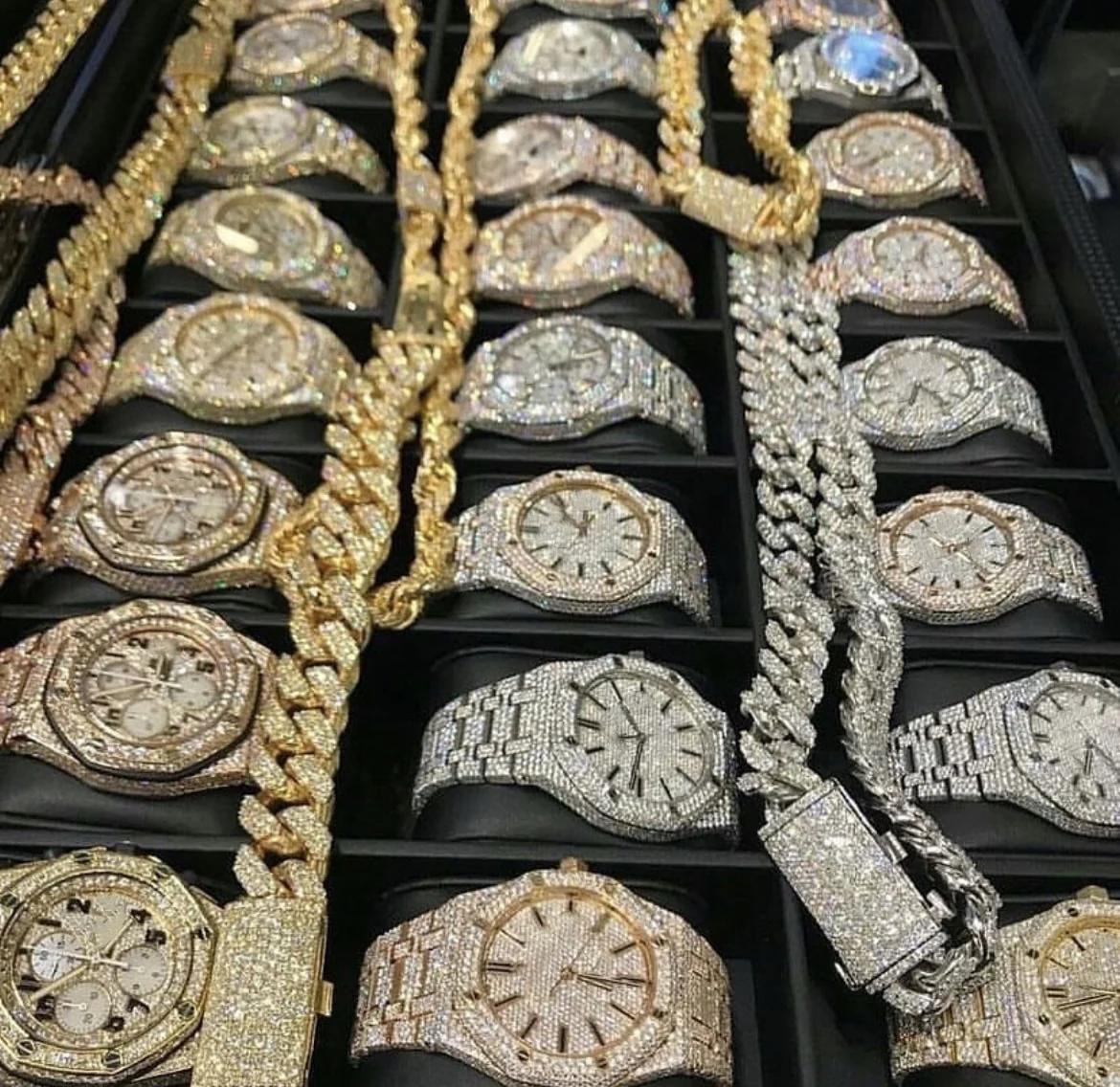 ICED OUT HIP HOP MOISSANITE DIAMOND WATCHES - Image 4